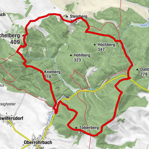 Michelberg über Schauerkreuz und Rohrbach