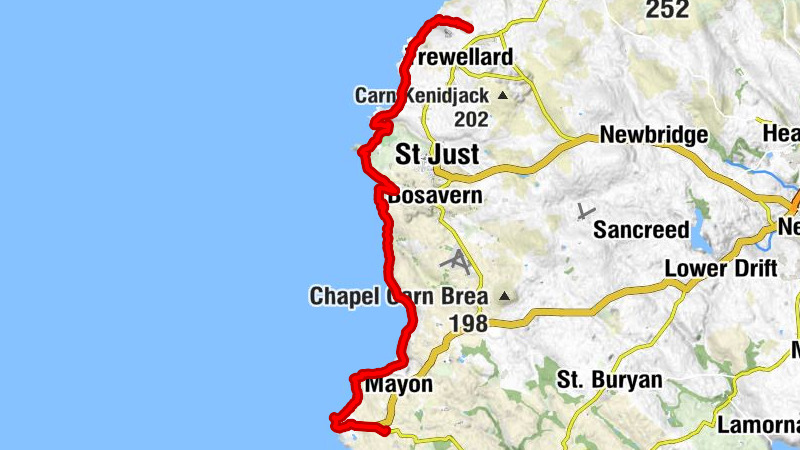 South West Coast Path from Boscaswell to Lands End