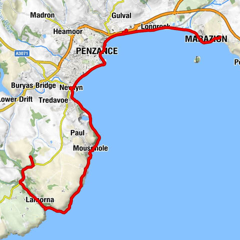 South West Coast Path from Lamorna to Marazion