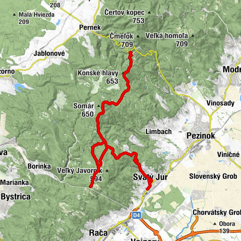 Svätý Jur-Pezinská Baba-Biely Kríž-Svätý Jur