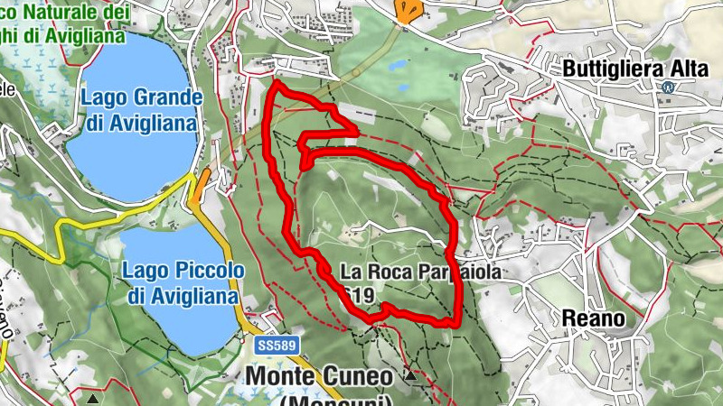 Los bloques erráticos de la colina morrena de Avigliana