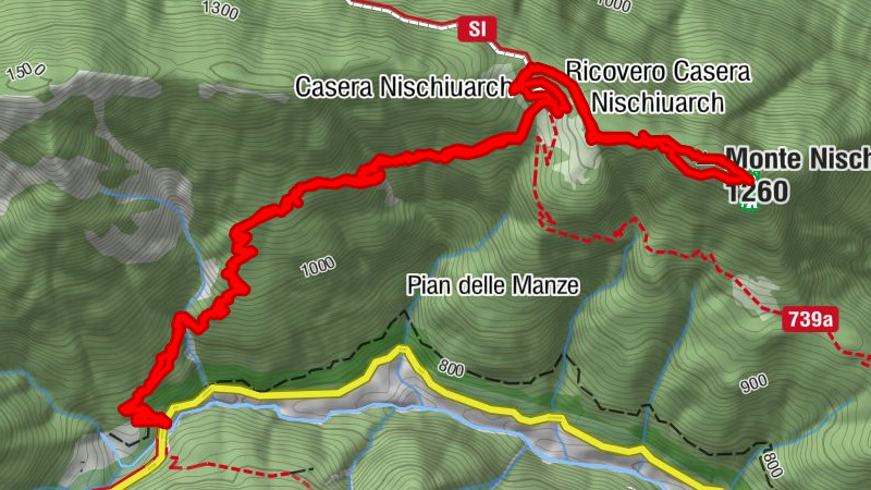 Río Bianco - Casera y Monte Nischi Uarch