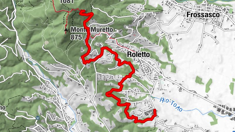 De Roletto a Rocca Vautero a lo largo de la ippovia