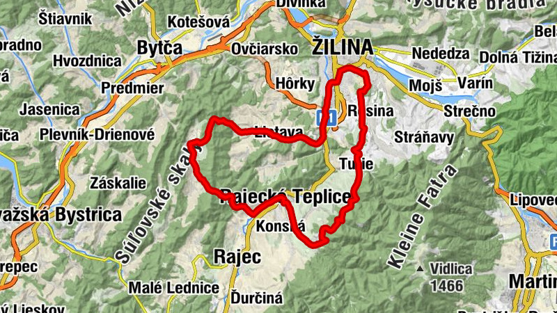 Okruh ZA-Rajecké Teplice-Súľov-ZA