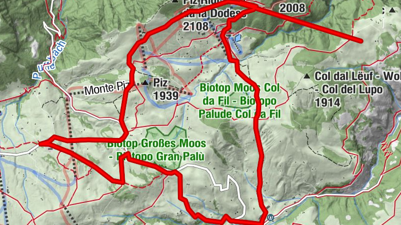 Rundwanderung Seiser Alm von Bergstation St. Ulrich aus
