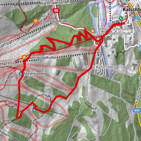 19, 97 sendero Herzerl hacia la cabaña Gamskogelhütte