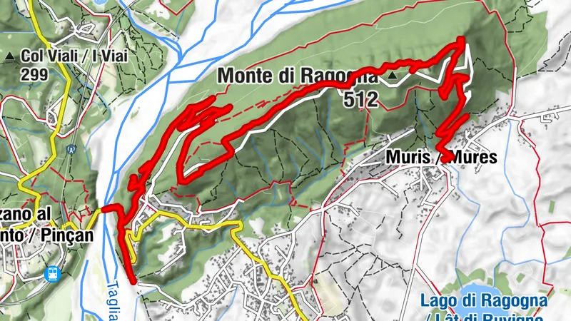 Itinerario del complejo fortificado del Monte di Ragogna