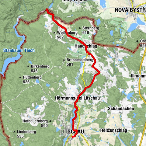 08 Eisenwurzenweg, Etappe 01: Litschau - Haugschlag - Rottal