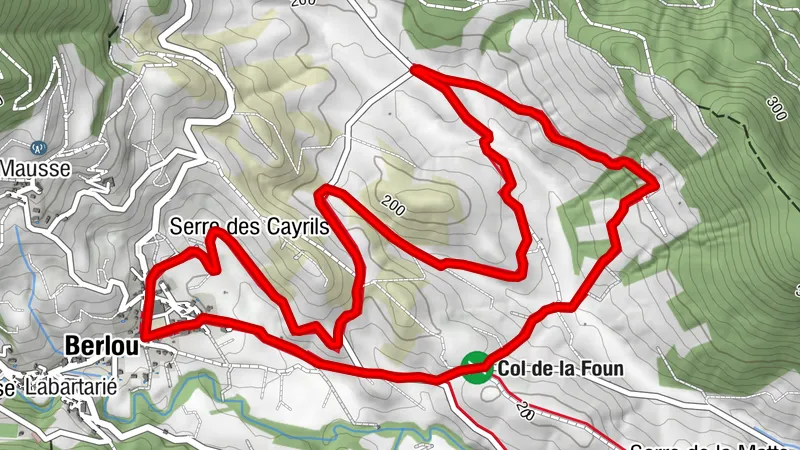 RECORRIDO N°4 EL VIÑEDO DE BERLOU– SITIO VTT-FFC CAROUX EN HAUT-LANGUEDOC