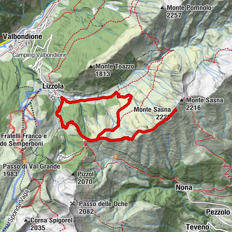 Passo della Manina e Monte Sasna