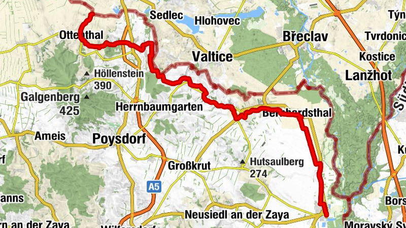 Ruta ciclista Weinviertel Dreiländereck