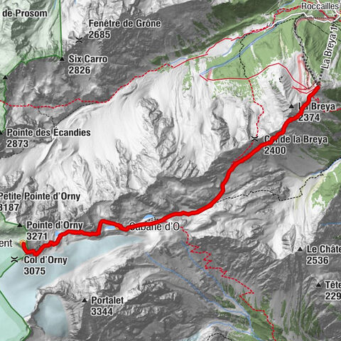 Refugios de Orny y de Trient