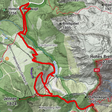 Jägersteig Jenner Mittelstation