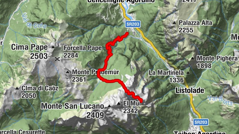 Prima Pala di San Lucano bivacco M. Bedin