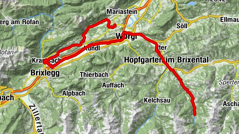 4. Etappe: KAT-BIKE- LIGHT sportlich Windautal - Angerberg