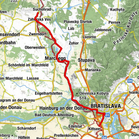 EV13 Etapa 10: Mannersdorf - Bratislava