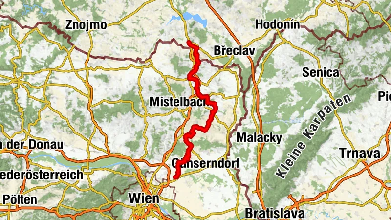 Ruta ciclista 91 (Mikulov - Deutsch-Wagram)
