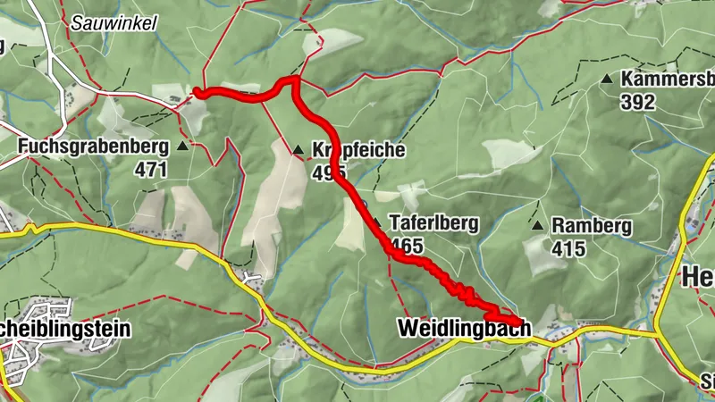 Trailpark Weidlingbach - Flow-Line, con acceso desde Windischhütte (a través de la ruta Kahlenbergerdorf)