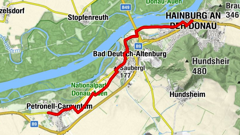 Camino de Santiago Römerland Carnuntum: Etapa 2 Hainburg-Petronell-Carnuntum