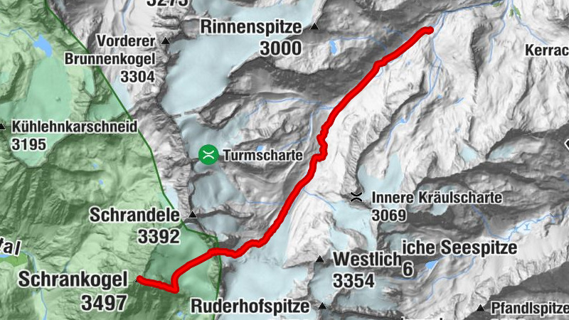 Schrankogel von der Franz Senn Hütte