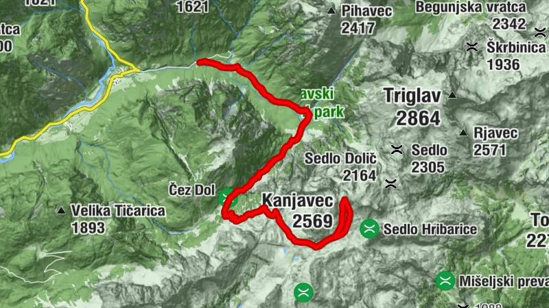 Bovec - Zasavska koča na Prehodavcih - Kanjavec (zahodni vrh) - Kanjavec