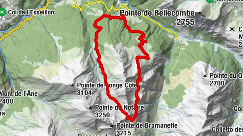 Trail del collado de Bramanette