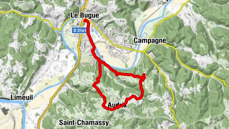 Parcours trail Le Bugue n°2