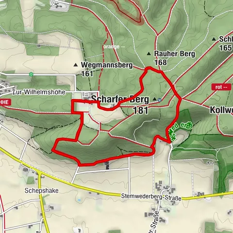 Stemweder Berg Wanderwege - Hilgenpad-Schleife