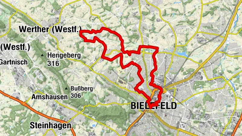 Freizeit-Radroute "Bielefeld aufspüren!"