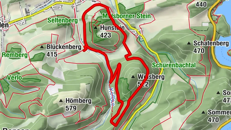Wanderung um den Wanderparkplatz Kelbketal (A3)