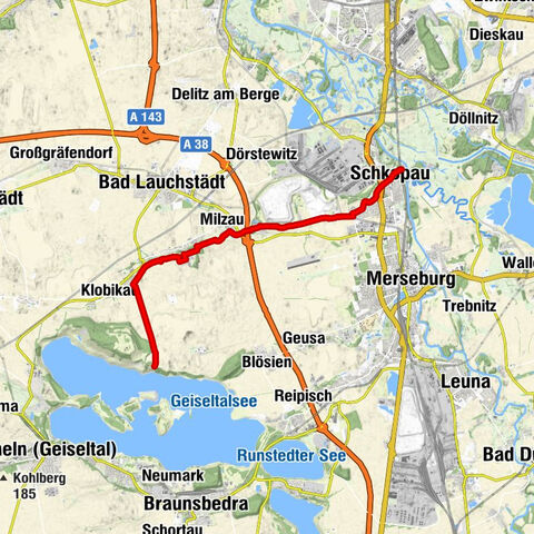 Lauchagrund-Schwarzeiche Radweg