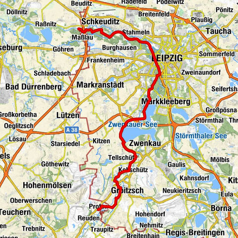 Elsterradweg zwischen Pegau und Schkeuditz
