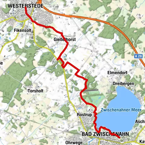 Ems-Hunte-Weg - 4. Etappe - von Westerstede nach Bad Zwischenahn