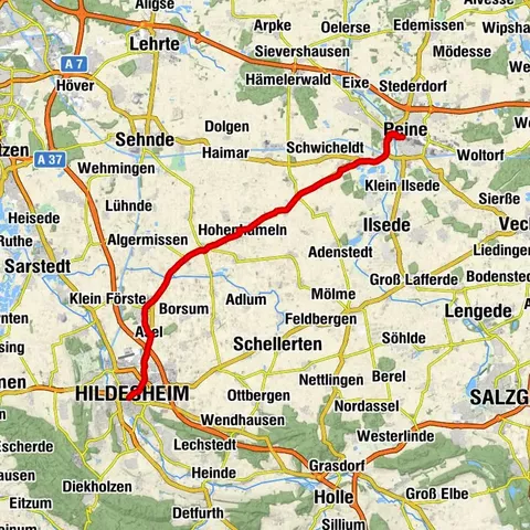 Kulturroute Alternativroute: Etappe 9b Peine - Hildesheim
