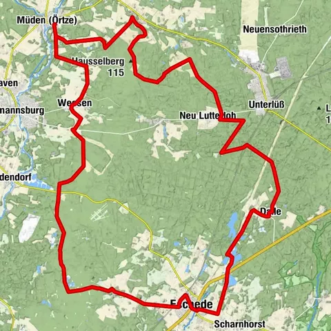 Müden: Unterwegs zu den Gauß'schen Vermessungspunkten (Tagestour 64 km bzw. 37 km)