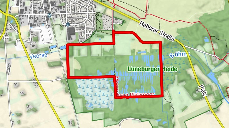 Wanderweg: Heideschleife Pietzmoor