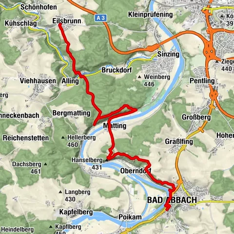 Jurasteig-Etappe 2: Bad Abbach-Eilsbrunn
