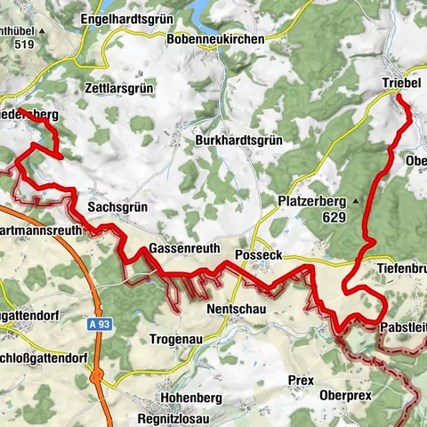 Wanderweg zu Schicksalsorten (Triebel-Wiedersberg)