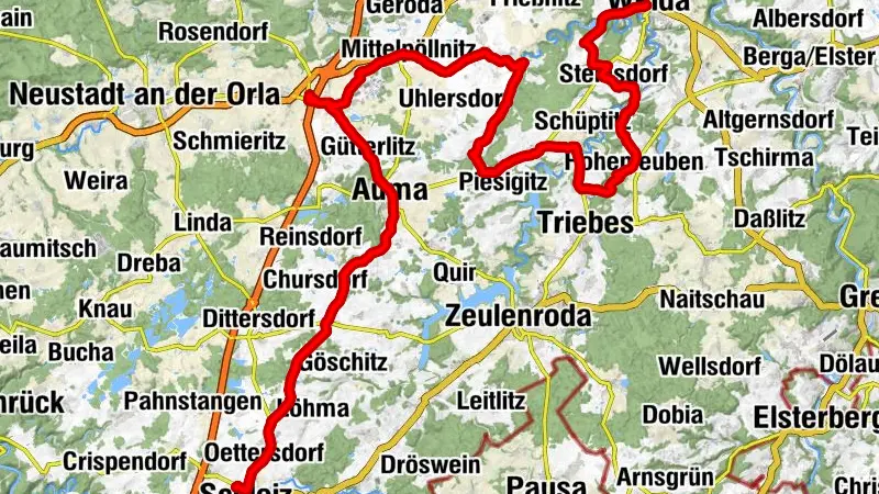 Kulturweg der Vögte - Etappe 4: Von Weida nach Schleiz