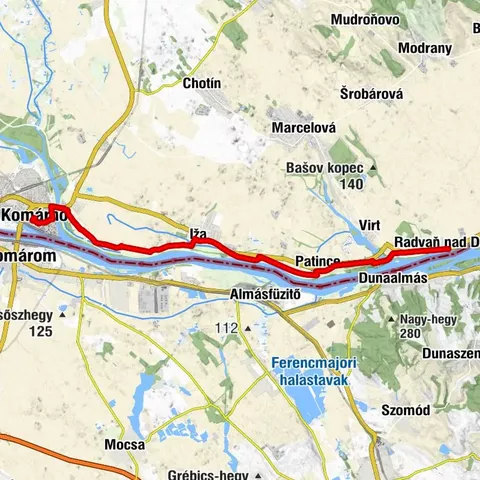 ST206 Komárno - Radvaň nad Dunajom