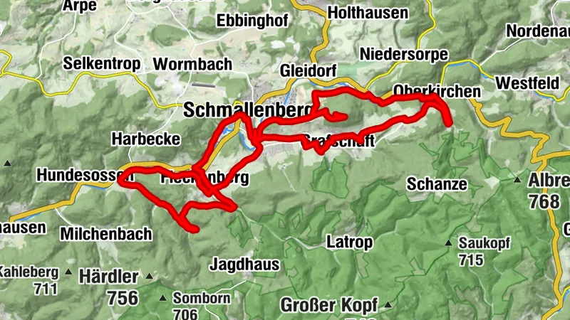 Dorfkirchen-Radroute Variante 1