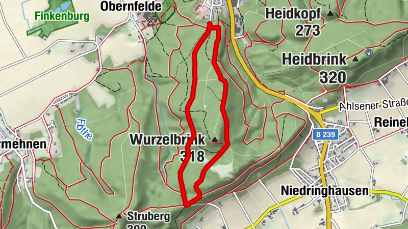 A2 Lübbecke - Wanderweg im Wiehengebirge 