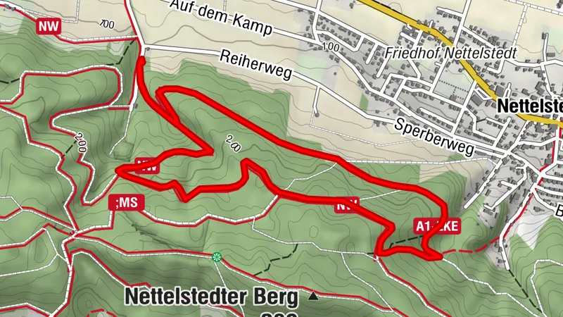 A1 Eilhausen - Wanderweg im Wiehengebirge  