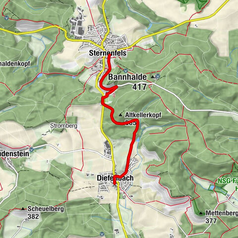 Durch den Alten Keller von Sternenfels nach Diefenbach