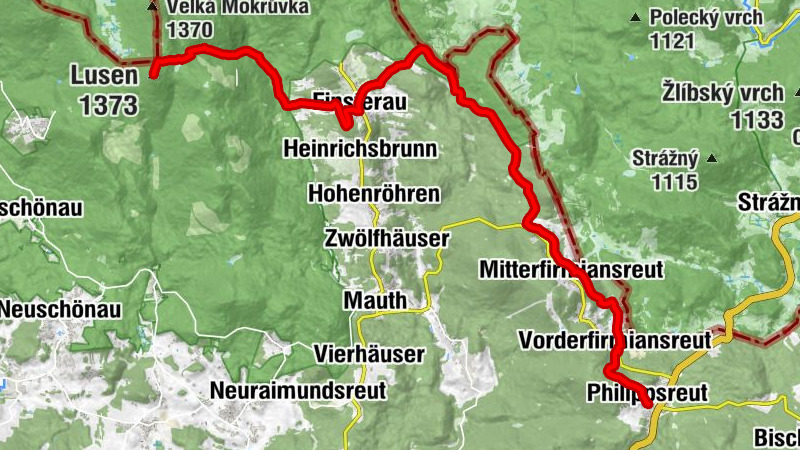 Wanderlinie Soldanelle (Philippsreut - Finsterau - Lusen)