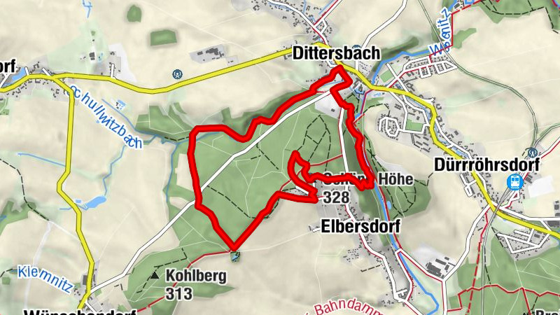 Dittersbach: Through the Lieblingstal over the Schöne Höhe to the Teufelskanzel