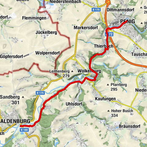 Muldental-Wanderweg Etappe Waldenburg-Penig