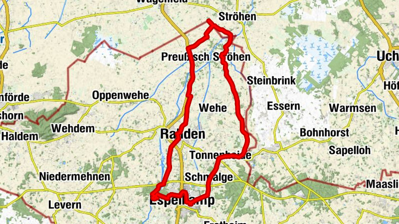Naherholungsgebiet Große Aue - NRW Nordpunkt - Großer Stein von Tonnenheide