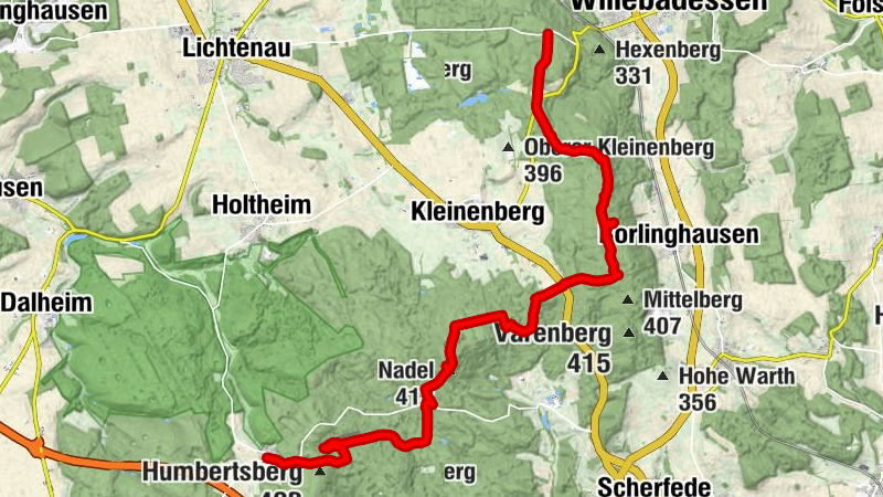 Hermannshöhen - Etappe 12 von Willebadessen nach Blankenrode