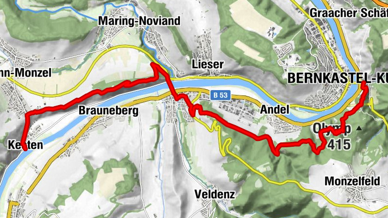 Moselsteig Trail Stage 10: Kesten/Osann-Monzel – Bernkastel-Kues